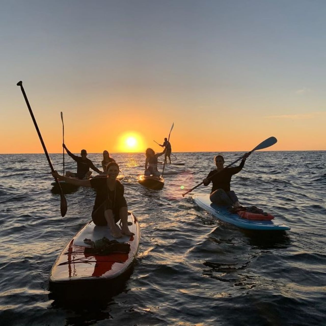 We offer guided surfing and paddling tours in Barcelona at sunset and sunrise.