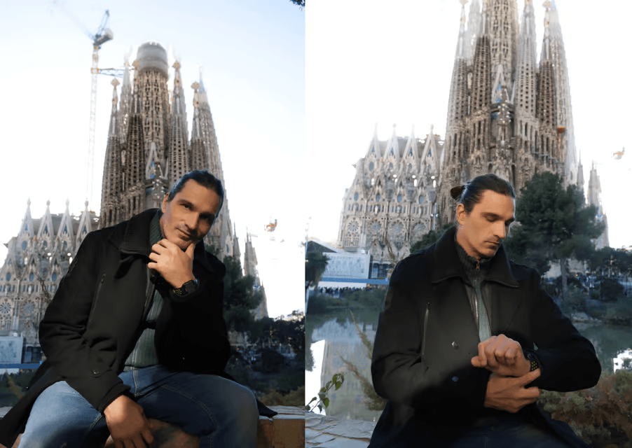 Photoshoot in Barcelona – Professional cinematic photoshoot at Sagrada Familia and other iconic landmarks. Create lasting memories. Book now!